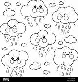 Rainy Coloring Pages sketch template