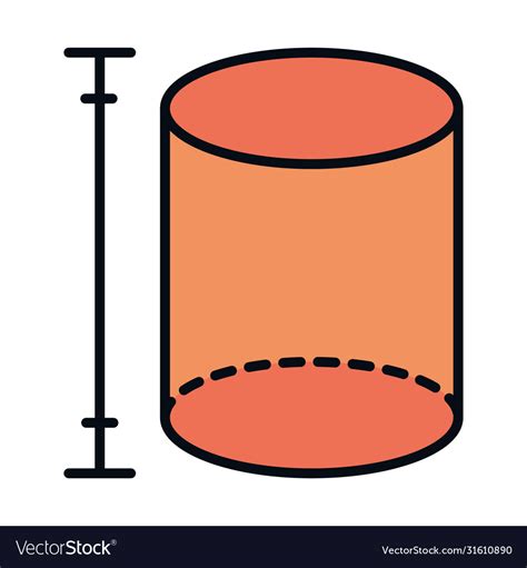 Math education school science geometry cylinder Vector Image