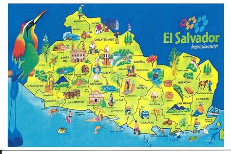 MY POSTCARD-PAGE: EL SALVADOR ~ Map