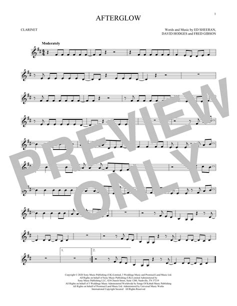 Ed Sheeran "Afterglow" Sheet Music Notes | Download PDF Score Printable