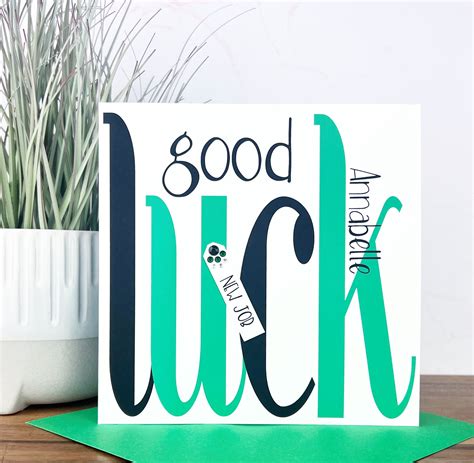 Personalised Handmade Good Luck , New Job Card - Creative Handmade Cards