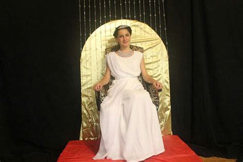 Queen esther for the play...:) #dress #weddingdress #tiara #necklace # ...