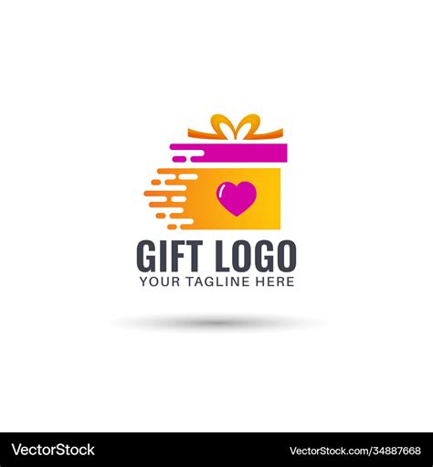 Gift shop logo design Royalty Free Vector Image