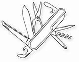 Knife Coloring Pages sketch template