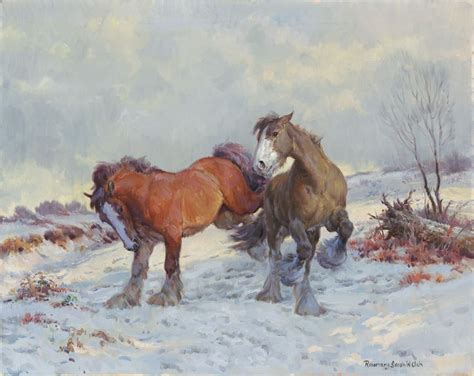 Heavy Horses in the Snow Pack of 10 Christmas Cards Winter Playmates ...