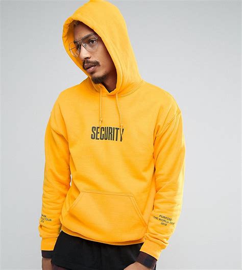 Justin Bieber Purpose Tour Security Hoodie - Yellow | Hoodies, Hooded ...