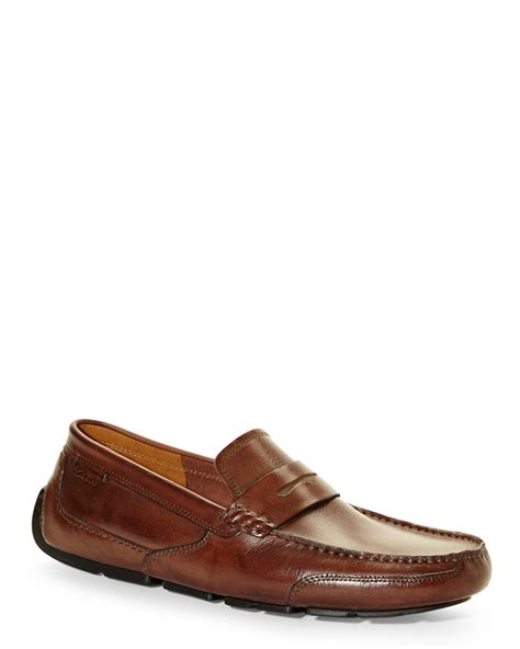 Clarks Ashmont Way Penny Loafers in Cognac (Brown) for Men - Lyst