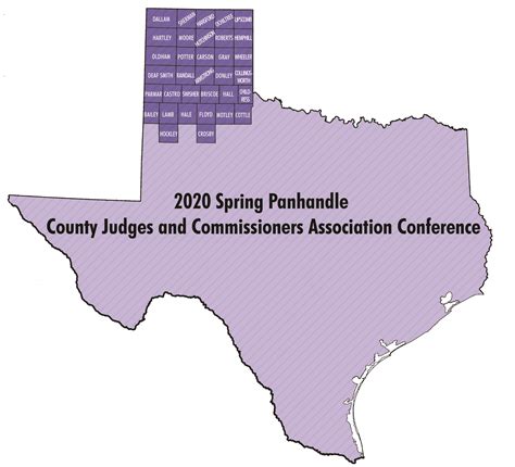 Texas Panhandle Counties Map