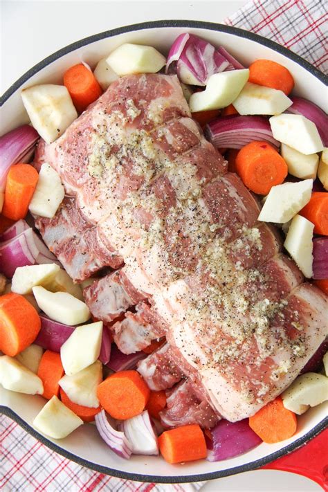 This One Pot Oven Roasted Bone In Pork Rib Roast with Vegetables is a delicious and healthy meal ...