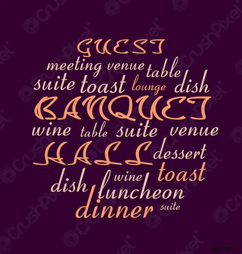 Banquet hall word collage - stock vector 6271087 | Crushpixel
