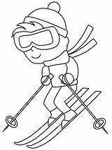 Skiing Coloring Pages sketch template
