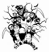 标志免抠元素 手绘可爱的死亡骷髅人物 模板免费下载 Ai格式 626像素 编号65094619 千图� sketch template