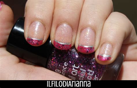 Il Filo di Arianna Make Up: Manicure French nail art: Fucsia e Glitter Il Filo di Arianna Make ...