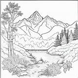 Explore Majestic Mountains With 20 Coloring Pages For Kids And Adults  sketch template
