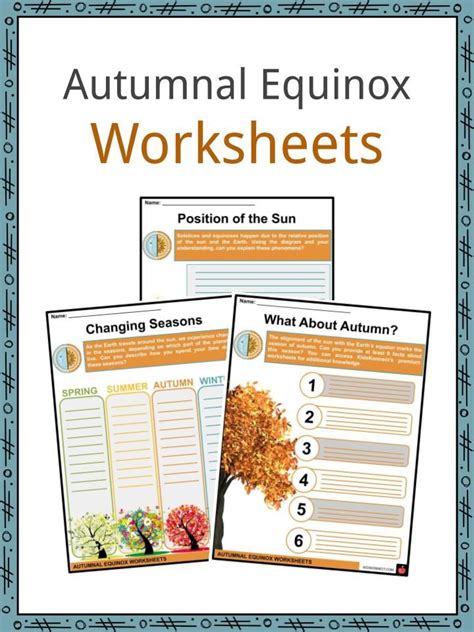 Autumnal Equinox Facts & Worksheets For Kids | Autumnal equinox, Worksheets for kids, Equinox