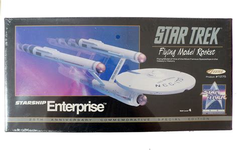 Buy Vintage Star Trek 1991 Flying Model Rocket The USS Enterprise NCC-1701 Star Ship Model Kit ...