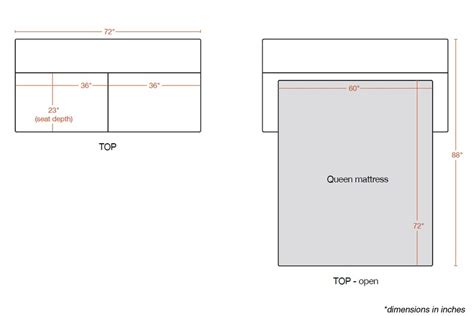 Sleeper sofa dimensions | Hawk Haven