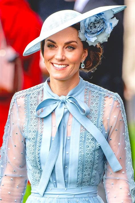 Kate Middleton Wears Blue Elie Saab Dress at Royal Ascot 2019