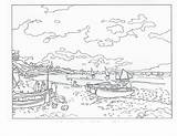 Claude Monet Coloring Page Free Printable sketch template