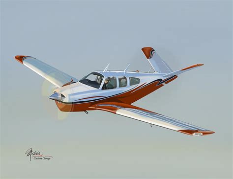 Beechcraft V-Tail Bonanza Digital Art by Michael Voth - Fine Art America