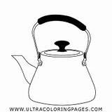 Tea Kettle Coloring Page  Ultra Pages sketch template