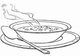 Soup Bowl Coloring Page Pages sketch template