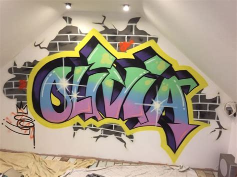 Olivia graffiti | Graffiti wall art, Street art graffiti creativity, Graffiti designs