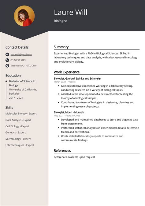 Cv Template Biology Resume Format Cv Template Resume Objective Vrogue ...