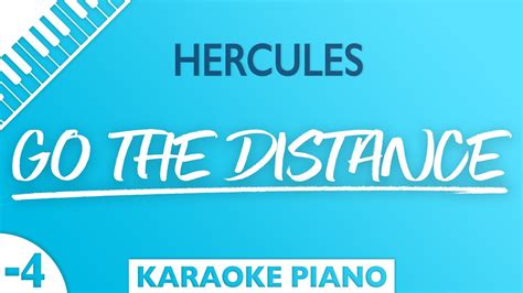 Go The Distance - Hercules (Lower Key) Piano Karaoke - YouTube