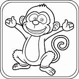 monkey Coloring Pages Preschool  Kindergarten First Grade Made By sketch template