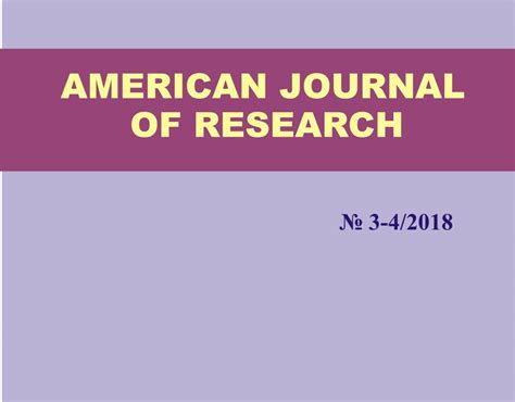 May 2018 – American Journal of Research
