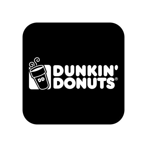 Dunkin Donuts logo black and white transparent PNG 24806451 PNG