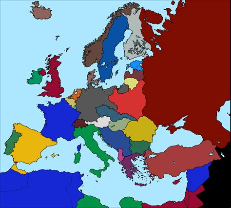Image - Blank Map of Europe 1936 Colors.png | TheFutureOfEuropes Wiki | FANDOM powered by Wikia
