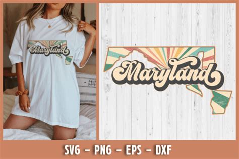 Maryland State, Retro Vintage Map Graphic by Matchi Studio · Creative Fabrica