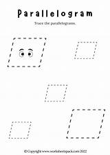 Parallelogram Coloring Parallelograms Shapes Printable Pages Shape Math  sketch template