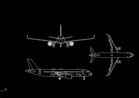 Airbus a320neo airplane in AutoCAD | Download CAD free (88.51 KB) | Bibliocad