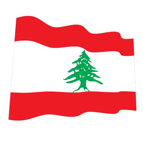 Waving flag of Lebanon | Free SVG