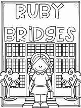 Ruby Bridges Flip Book NO PREP PLUS Colored Poster & Student Coloring  sketch template