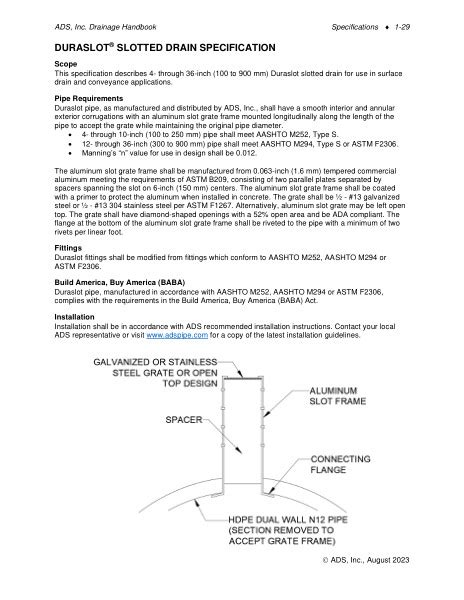 Documents - Duraslot Pipe Specification