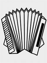 Accordion colouring book Pages For Children And Adults With Vector  sketch template