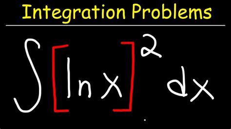 Integral of (lnx)^2 - YouTube