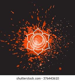 Vector Illustration Swadhisthana Chakra Symbol Watercolor Stock Vector ...