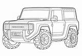 Ford Bronco coloring Page  Free And Printable sketch template