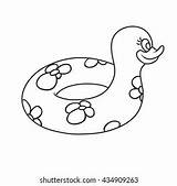 Coloring Book Vector Illustration Rubber Duck Stock Royalty  sketch template