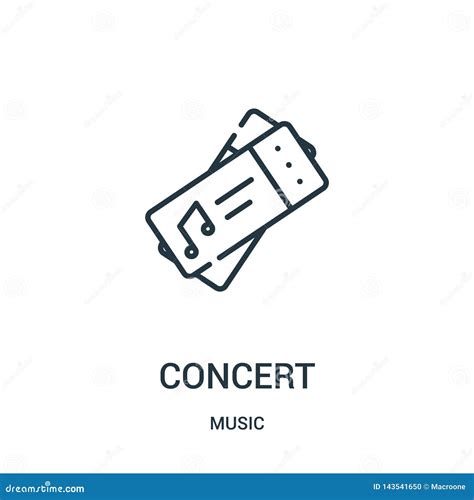 Concert Icon Vector from Music Collection. Thin Line Concert Outline Icon Vector Illustration ...