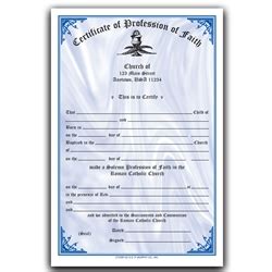 Profession of Faith Certificate 2-Color