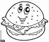 Hamburger Coloring Page At GetDrawings  Free Download sketch template