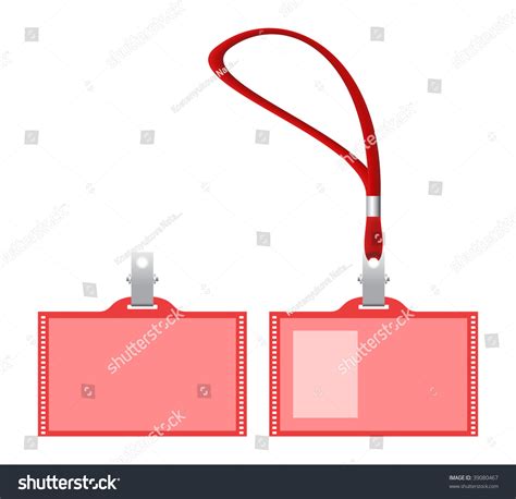 Lanyard Name Tags Vector Illustration Stock Vector (Royalty Free) 39080467 | Shutterstock