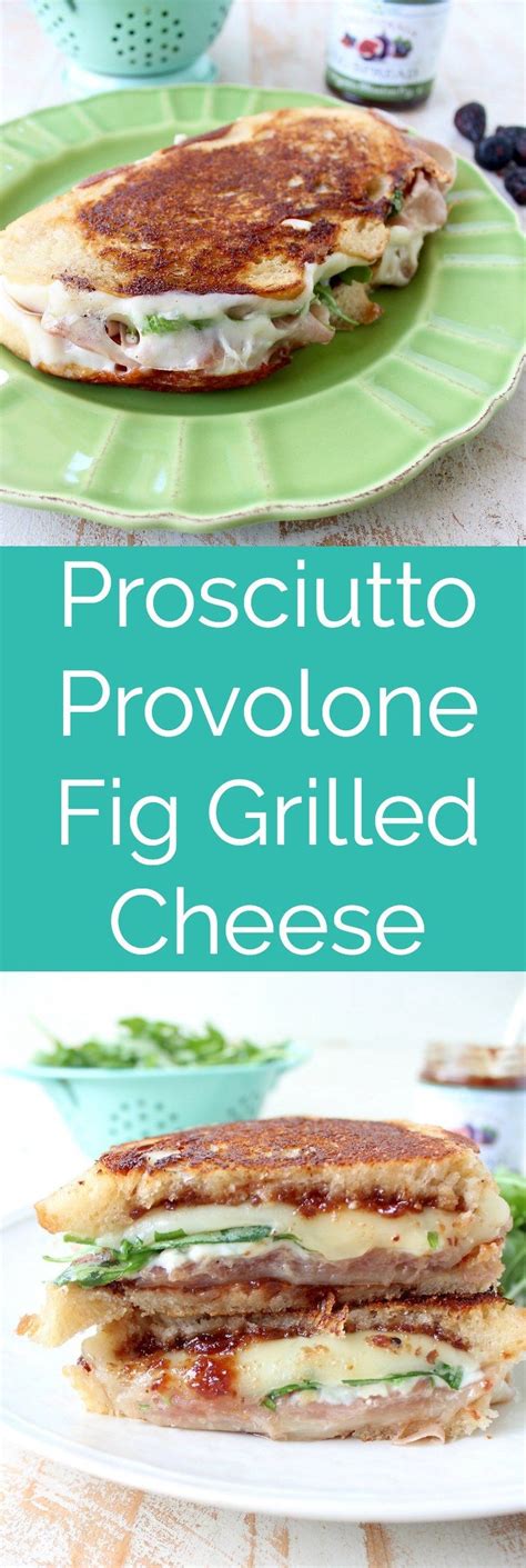 This Provolone Grilled Cheese Sandwich recipe is filled with prosciutto, blue cheese, arugula ...