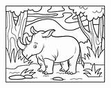Premium Vector  Coloring Book rhino In The african Savannah sketch template